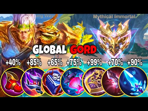 GLOBAL GORD BUILD MAGIC POWER 1 HIT BEST SUPORT FOR UP RANK | MOBILE LEGENDS 