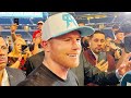 CANELO ALVAREZ  "I TOLD YOU IN 7-8TH ROUND FIGHT WOULD BE MINE" TALKS TKO OF BILLY JOE SAUNDERS