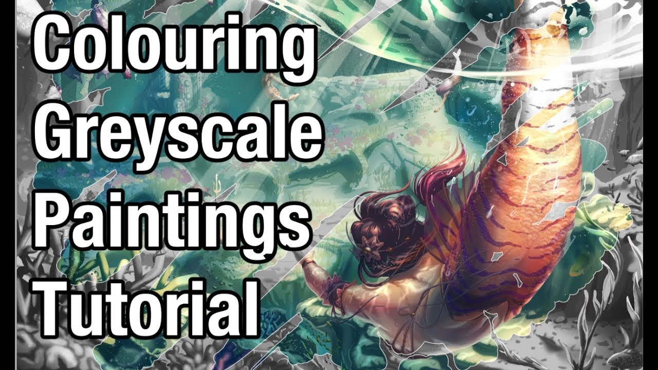 Colouring Greyscale Tonal Paintings using Gradient Maps - Digital Colouring and Painting Tutorial