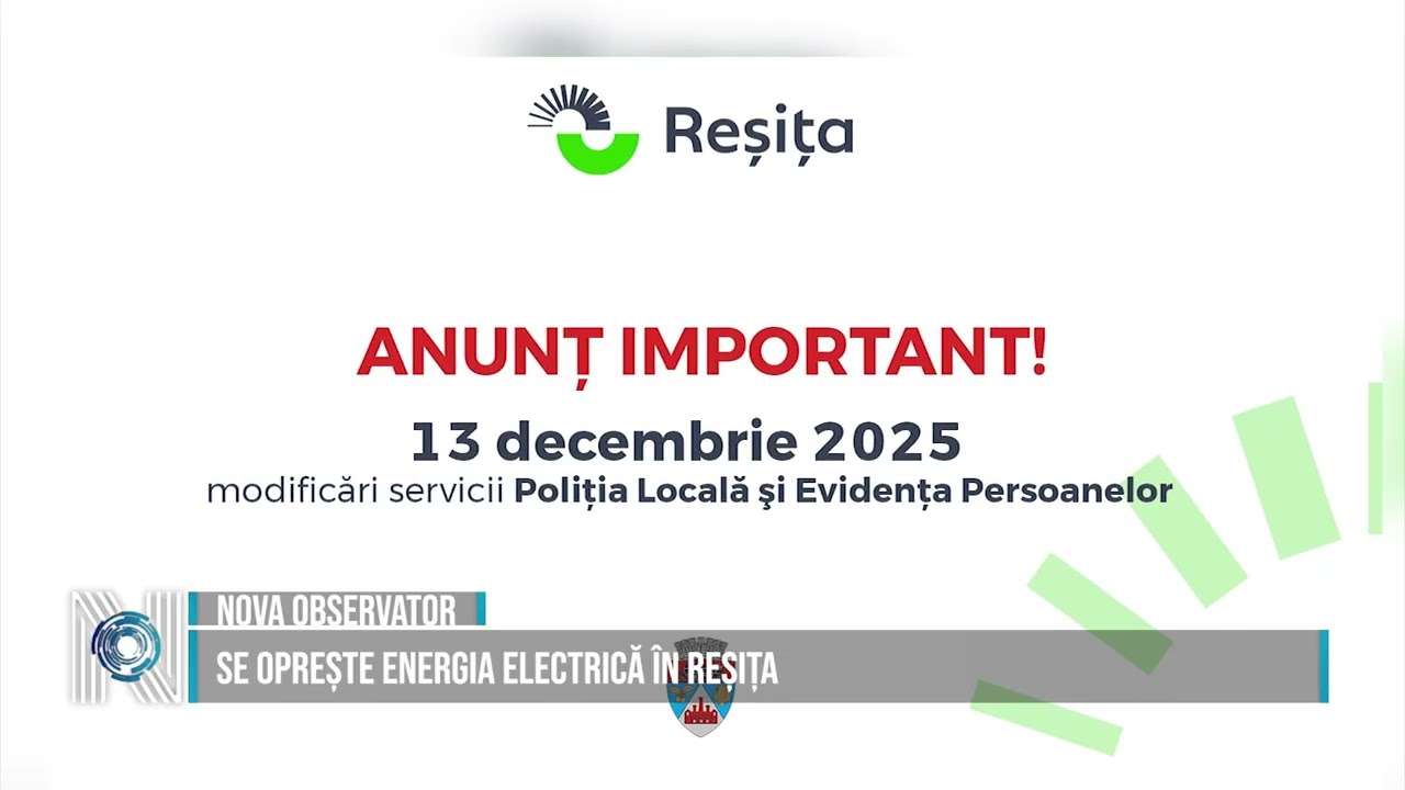 Se oprește energia electrică în Reșița