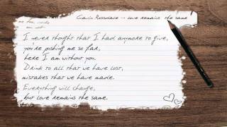 Gavin Rossdale - Love remains the same (HD) [Lyrics]