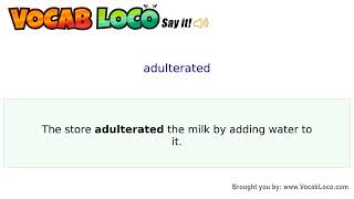 Video thumbnail for adulterated