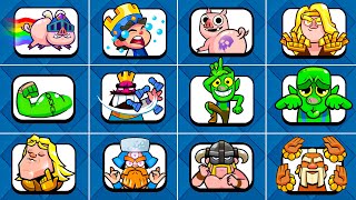 All 133 Toxic Emotes in Clash Royale 👿 Skull Creek