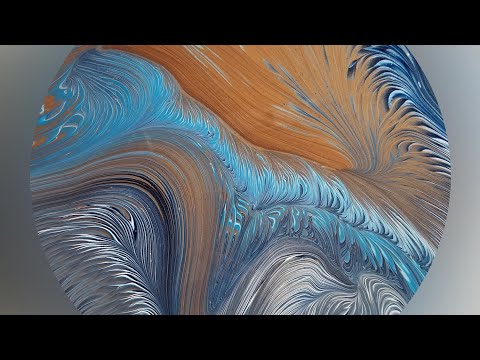(109) ACRYLIC POURING - Using a Turntable for first time! STRAIGHT POUR - ARTEZA Paints