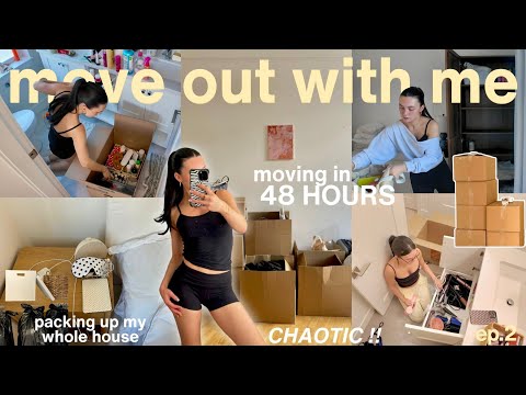 MOVE OUT WITH ME 📦 packing up my entire house in 48 hours !! *chaotic*