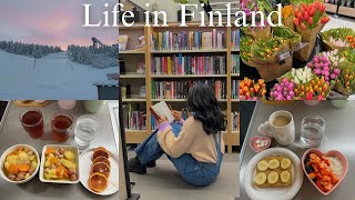 Days in my life in Finland | Cozy winter days❄️| Home baking & Cooking| Silent vlog
