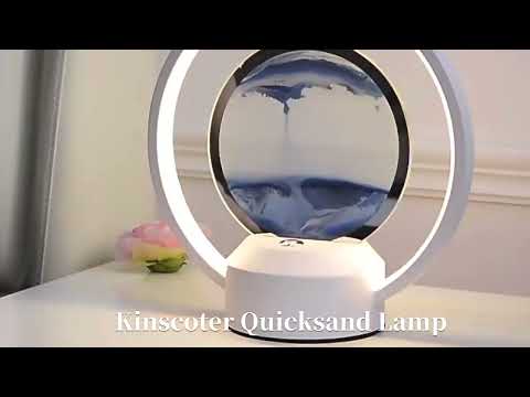 Motion Display Table Lamp Flowing Sand Painting Night Light Home Office Desk Lamp.