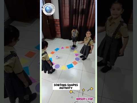 Shape Sorting fun at School!🔺🟡🟦