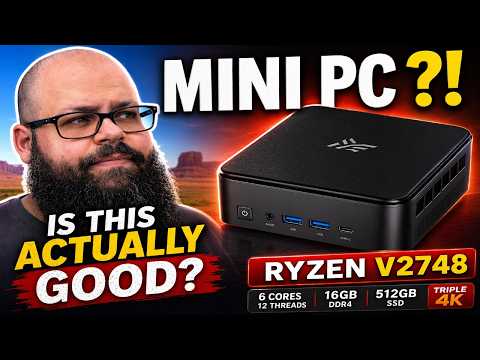 KAMRUI Essenx E3 Mini Computer, AMD Ryzen 5 3500U (4-Core, 8-Thread, up to 3.7GHz), 16GB DDR4, 1TB NVMe PCIe3.0x4 SSD, Dual Gigabit, Triple 4K, Compact Desktop PC for Office, Business, Home Use video review thumbnail