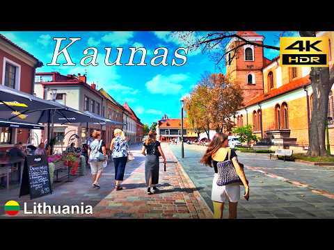 Kaunas Daytime walk / Lithuania 🇱🇹 / August 2024 / 4K HDR
