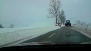 preview picture of video 'Winter in Poland, Snow Blower - 2010'