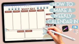 HOW TO MAKE A WEEKLY PLANNER IN PROCREATE AND KEYNOTE
