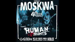Zapowiedź koncertu zespołów Moskwa i Human Rights pod patronatem „Muzyka Przeciwko Rasizmowi” (Siedlce, 25.02.2023).