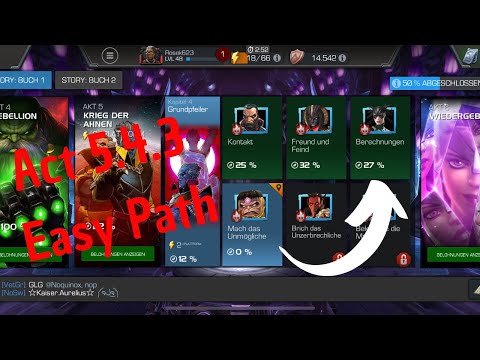 Act 5.4.3 Easy Path! | Free To Play Challenge! Road to Kavalier!? #mcoc #trending #gaming