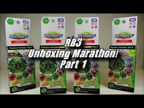 Beyblade Burst UNBOXING MARATHON Part 1 - B-49 Random Booster Vol. 3 ベイブレードバースト