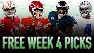 NFL Week 4 betting odds: Point spreads, moneylines, over/under