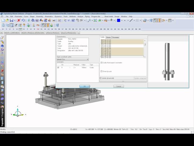 TopSolid'Progress: Customize Die Bases