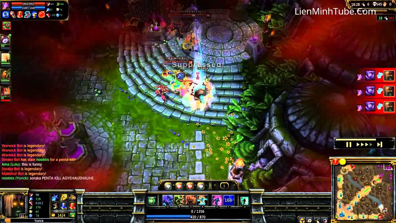 Liên Minh Huyền Thoại: 20 phút chết 1000 mạng @.@ thánh feed?