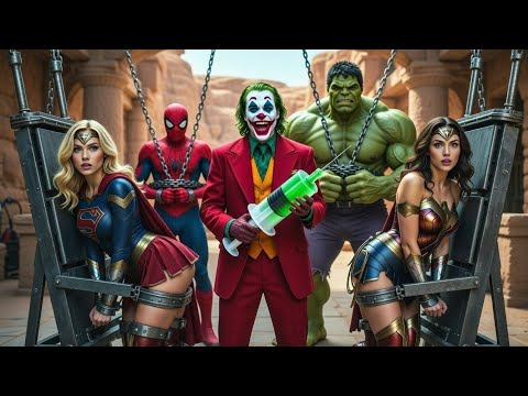 Legendary Team-Up! Spiderman & Wonder Woman vs Joker & Red Hulk Jr – Epic Battle Madness 🔥💥😂