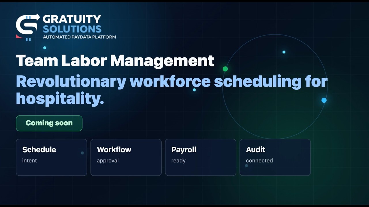 Team Labor Management — Gratuity Solutions