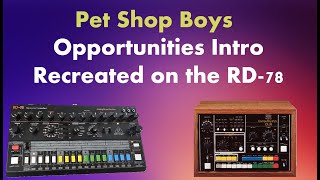 Video thumbnail for How to Recreate the Pet Shop Boys ‘Opportunities’ CR-78 Intro on the Behringer RD-78 by Ian Dixon