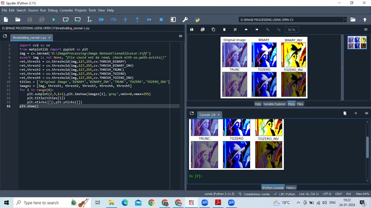 Image Thresholding : Simple Thresholding in OpenCV using Python