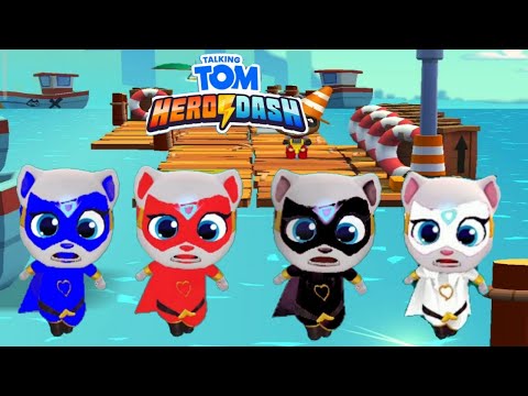 TALKING TOM HERO DASH -- HERO ANGELA COLOURS MIX FUNNY FAIL NEW WATER WORLD FAN GAME