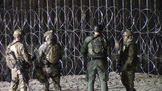 Caravan Protest - Massive Razor Wire Installation - Sit on this!