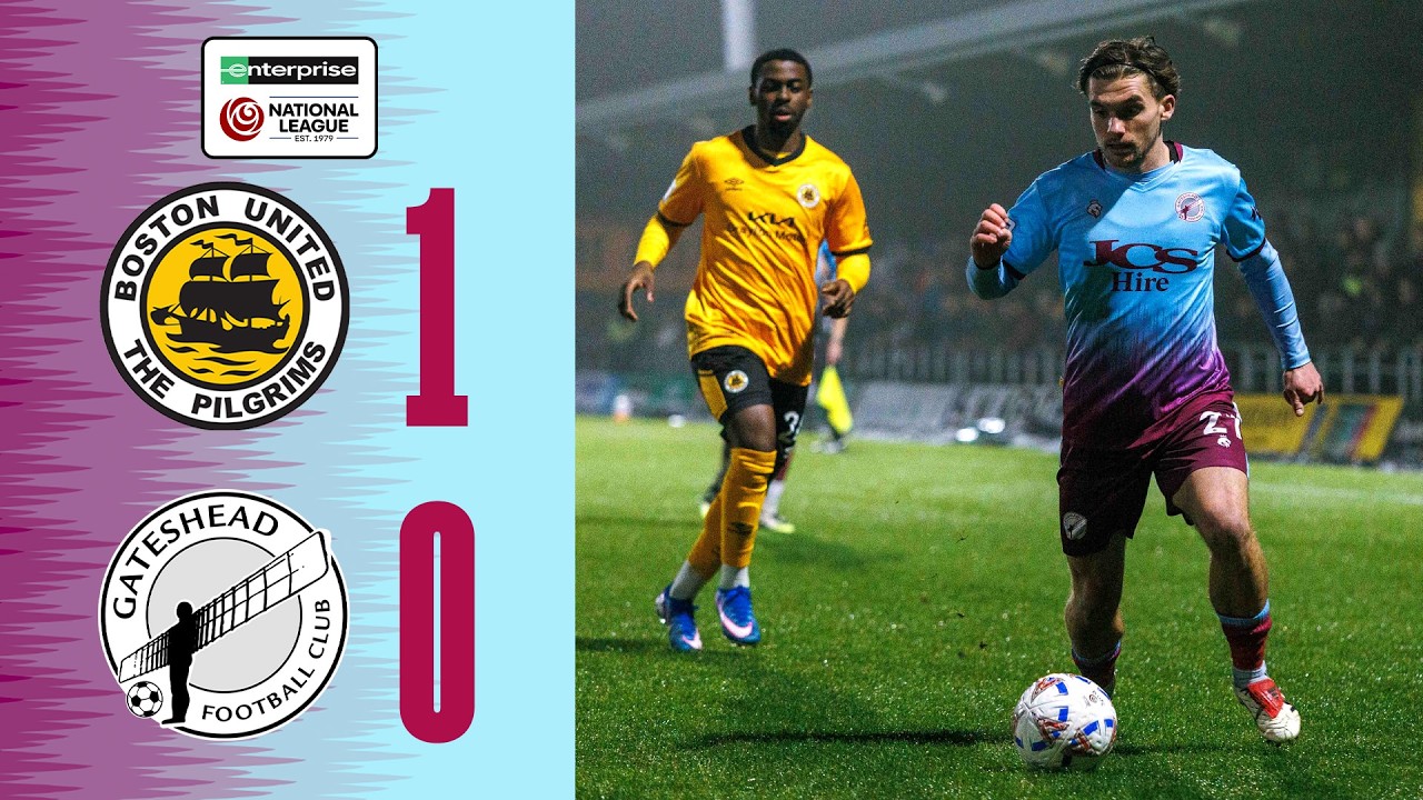 Gateshead lose by one at Boston | Boston United 1-0 Gateshead | HIGHLIGHTS