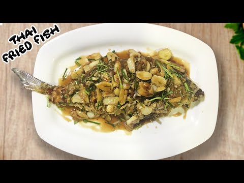 Thai Fried Fish with garlic sauce Recipe | Thai style | Asian cooking | Garupa fish