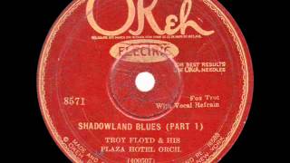 Troy Floyd and his Plaza Hotel Orchestra - Shadowland Blues (Parts 1 &amp; 2) - 1928
