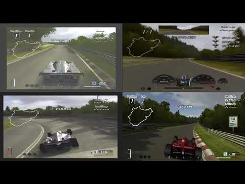 Gran Turismo 4 (2004) ~ Nordschleife Sauber Vs. Formula Gran Turismo Comparison PS2 Gameplay HD