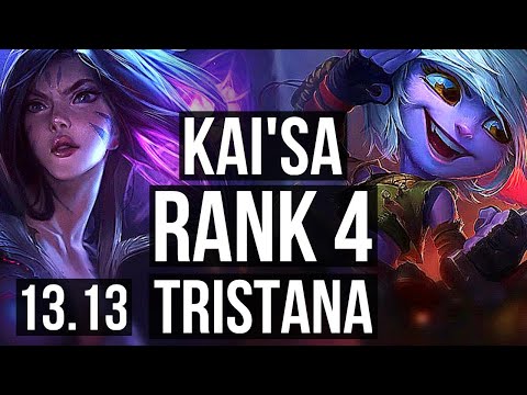 KAI'SA & Rakan vs TRISTANA & Rell (ADC) | Rank 1 Kai'Sa, Rank 4, 12/3/7 | NA Challenger | 13.13
