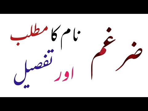 Zargham name meaning in urdu and Hindi / Zargham naam Ka matlab