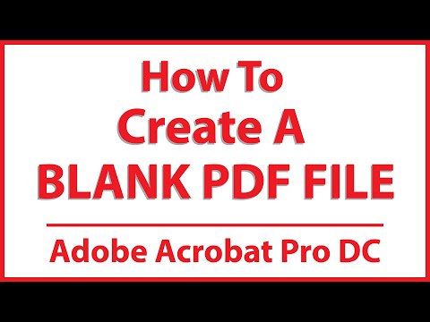 Part of a video titled How To Create A Blank PDF File Using Adobe Acrobat Pro DC | PC