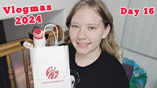 Vlogmas Day 16, We Played Bingo at Chick-fil-A Winning The GRAND Prize! Advent Calendar Surprises