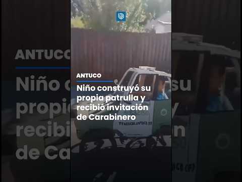 Niño construyó su propia patrulla y recibió invitación de Carabineros en Antuco