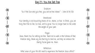 Empowered: Day 21: You Are Set Free #devotional #scripture #prayer #prayerlife #morningroutine