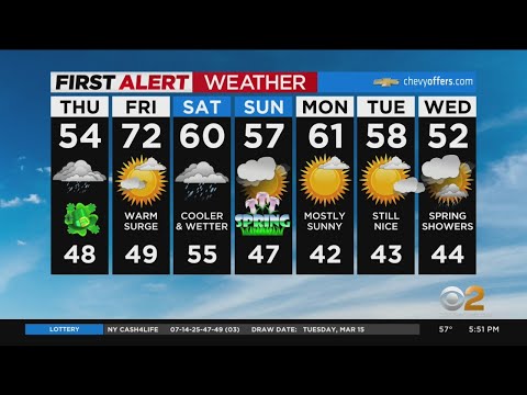 First Alert Forecast: CBS2 3/16 Evening Weather at 5PM