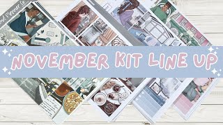 November 2025 7x9 Vertical Planner Weekly Kit Lineup