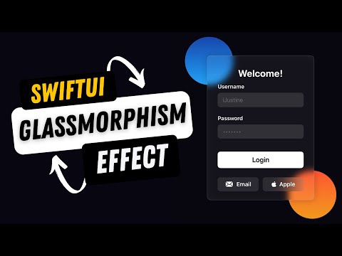 SwiftUI Glassmorphism - Glass Background Effect - Xcode 15 thumbnail