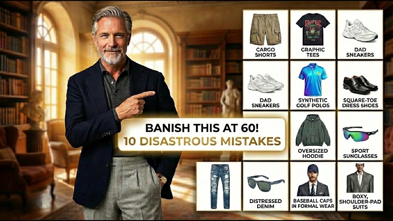 10 cose che gli uomini over 60 NON dovrebbero MAI indossare (fai questo invece)
