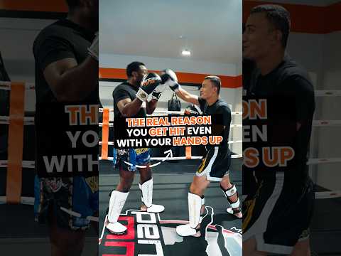 The real reason you get hit even with your hands up! #muaythai #mma #martialarts #fightsports