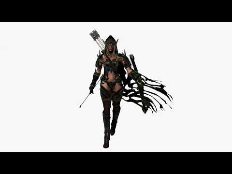 Elf Female Warrior Sculpt Turnable