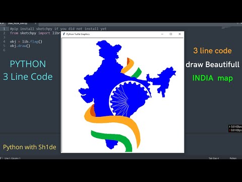 Python 3 Line Code Draw Indias Map India Python Tips