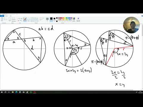 Geometry: How to Prove The Chord Theorem, ab=cd, Full Explanation #circletheorem #visualmath