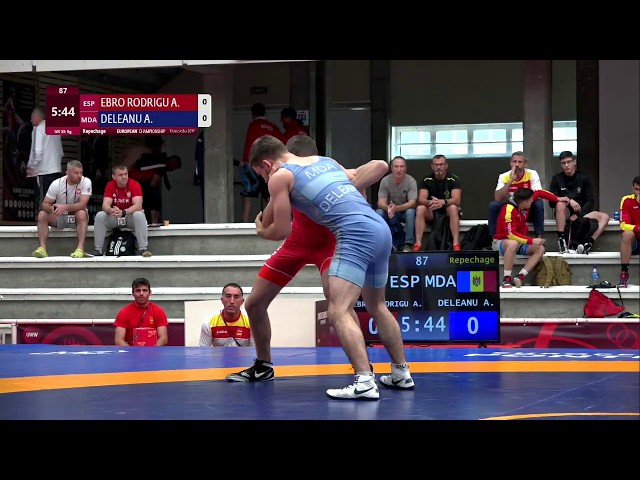 160 | 87 | Juniors GR 55kg | Repechage | EBRO RODRIGUEZ Aser (ESP) | DELEANU Artiom (MDA)
