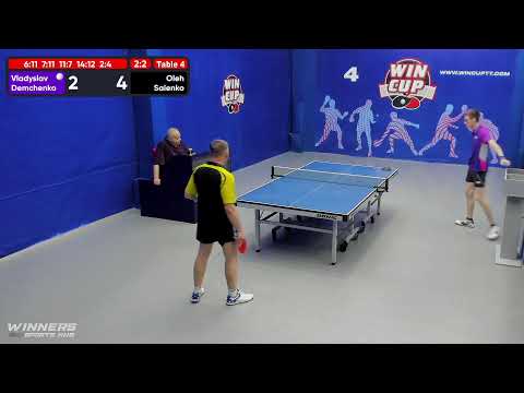 19:00  Демченко Владислав 3-2 Саенко Олег  стол 4  ЮГ-3  01.07.22