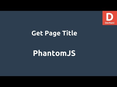 PhantomJS Get Page Title