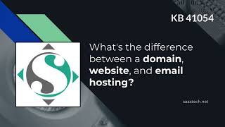 What's the difference between a domain, website, and email hosting - K